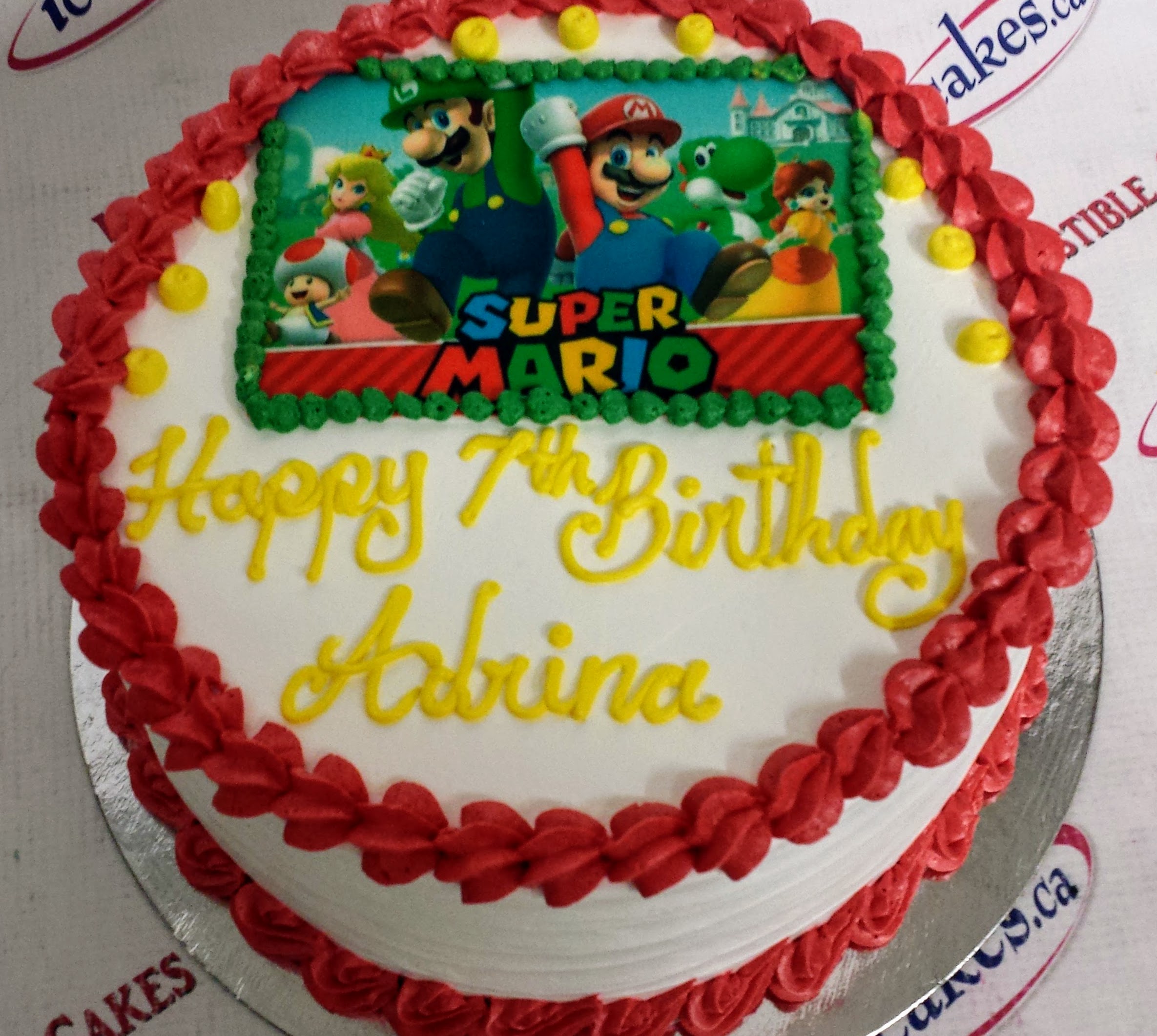 Super Mario Luigi Kids Photo Picture Boy Birthday Cake