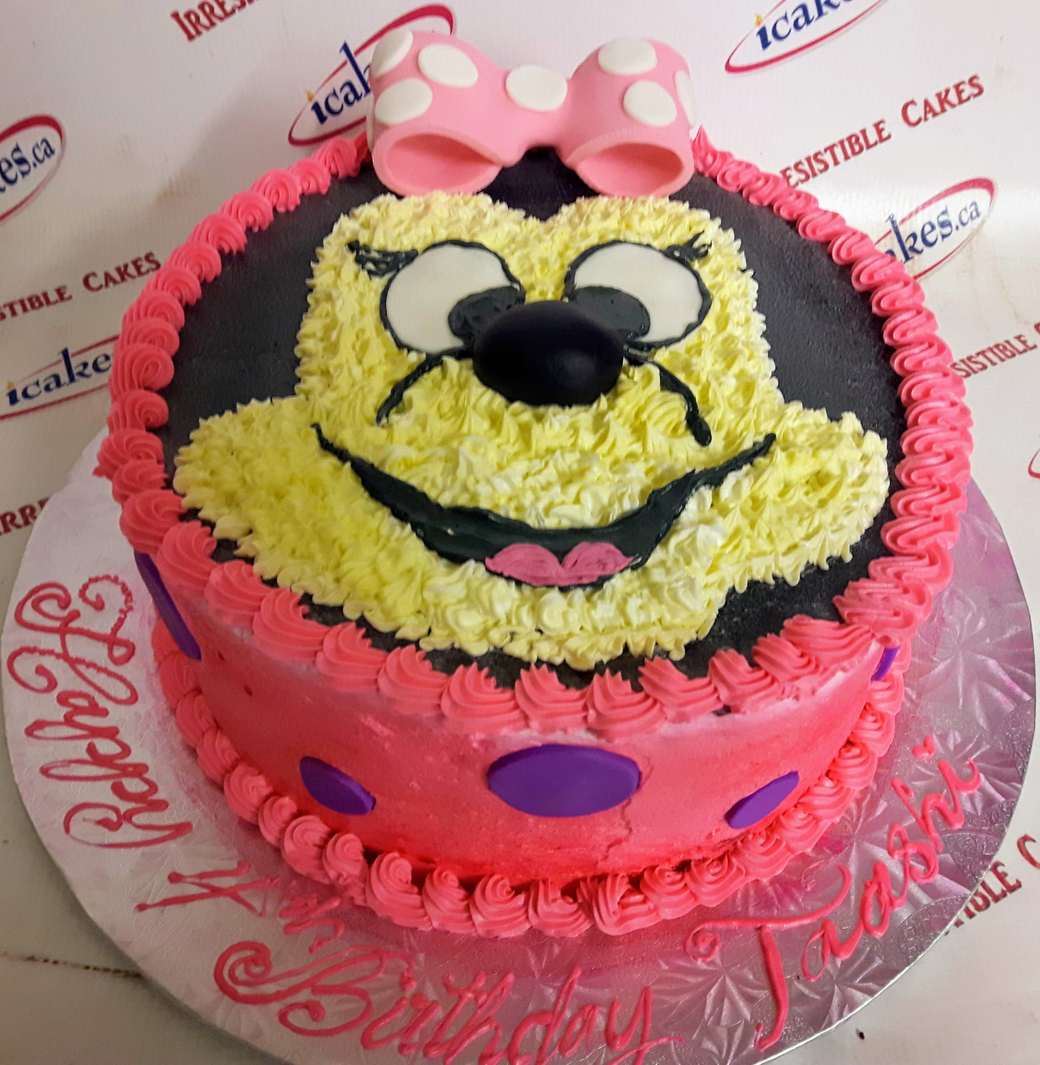 Minnie Mouse Bow Round Special Girl Birthday Cake Toronto
