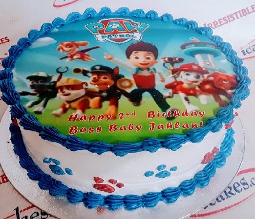 Paw Patrol, Full Photo Picture, Buttercream Birthday Cake For Kids/Boy