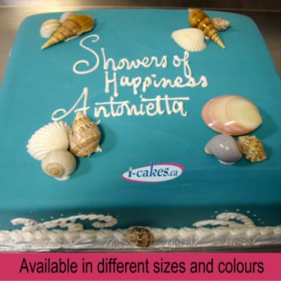 Seashell Bridal Shower Cake
