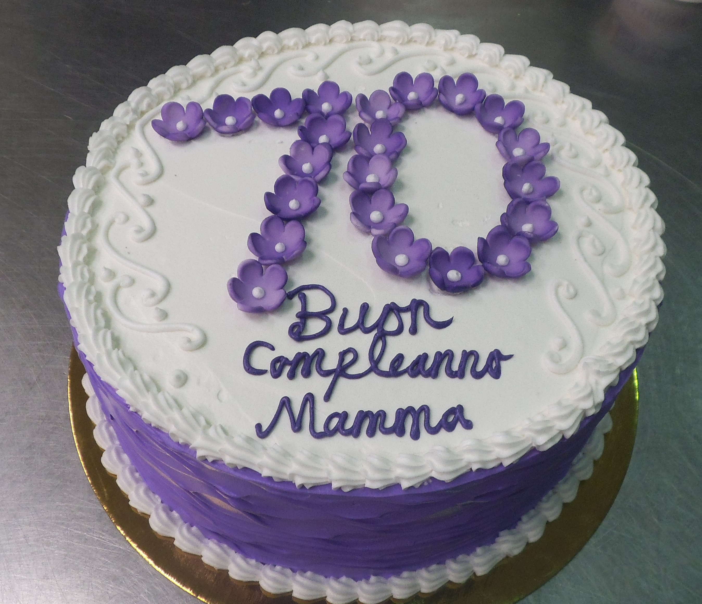 Regular 70 Number Buttercream Birthday Cake For Woman/Girl