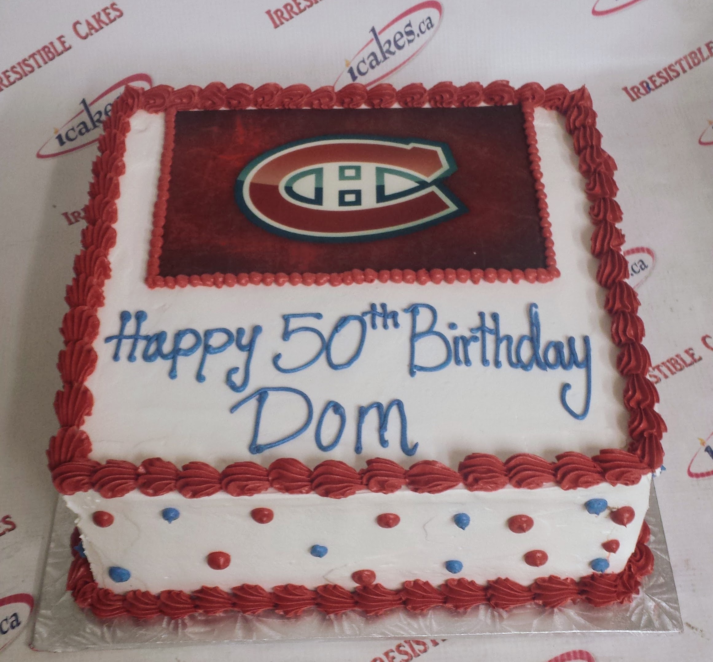 Montreal Canadiens Sports Adult Birthday Cake