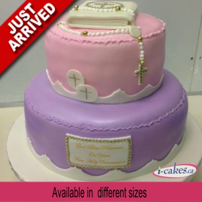 Religious 20 Fondant Girl Bible Cake