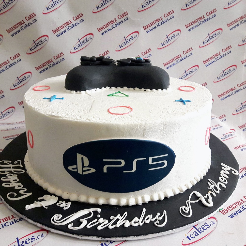 PlayStation Video Game Controler PS5 PSP Kids Boy buttercream birthday cake Toronto