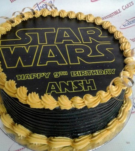 Star Wars Full Photo Buttercream Birthday Cake For Kids