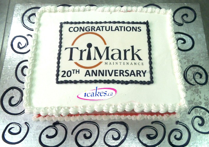 Anniversary Slab Buttercream Corporate Cake