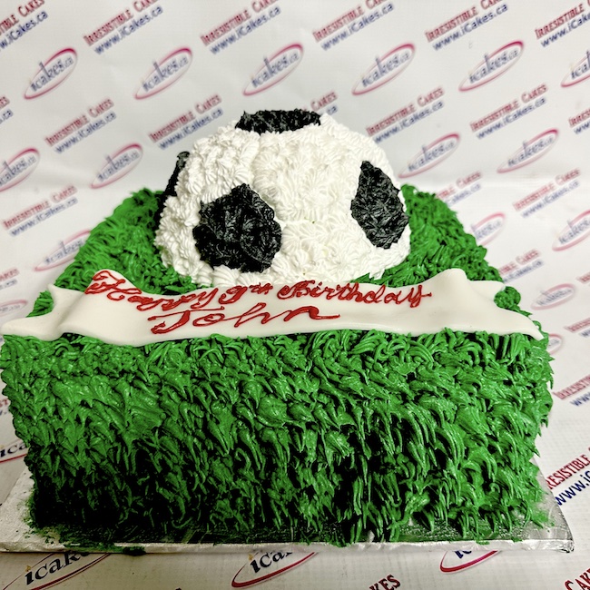 3D Soccer ball sports cake birthday buttercream cake
