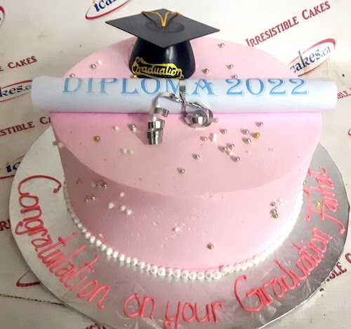 Special color base buttercream Graduation Cake for Girls