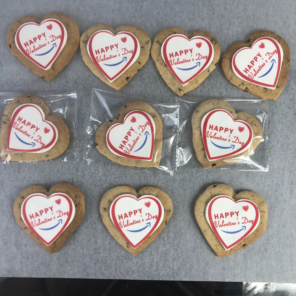 Valentine's Heart shaped edible print Cookies