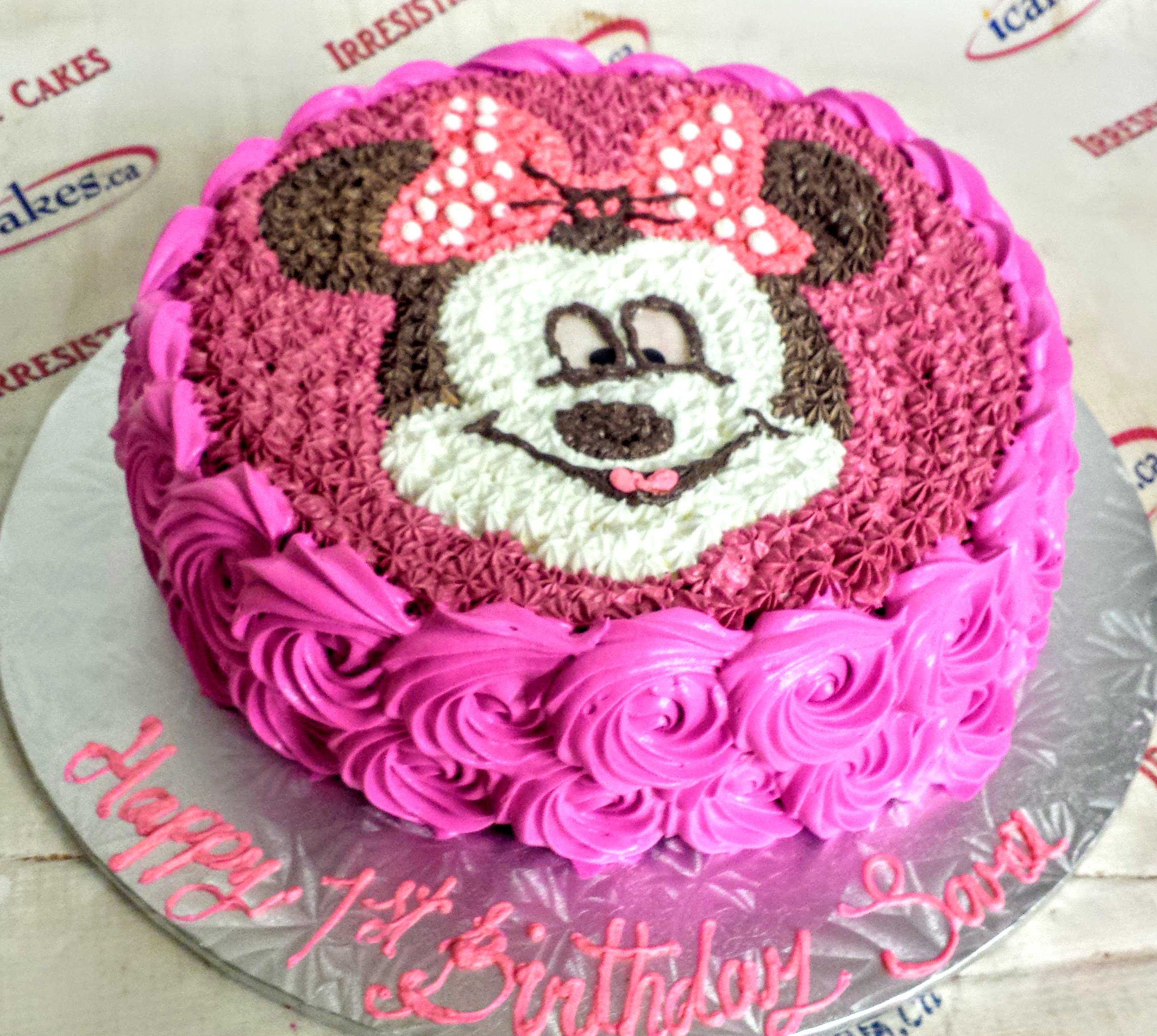 Mickey Mouse Minnie Mouse Round Special Boy Girl Birthday Cake Scarborough