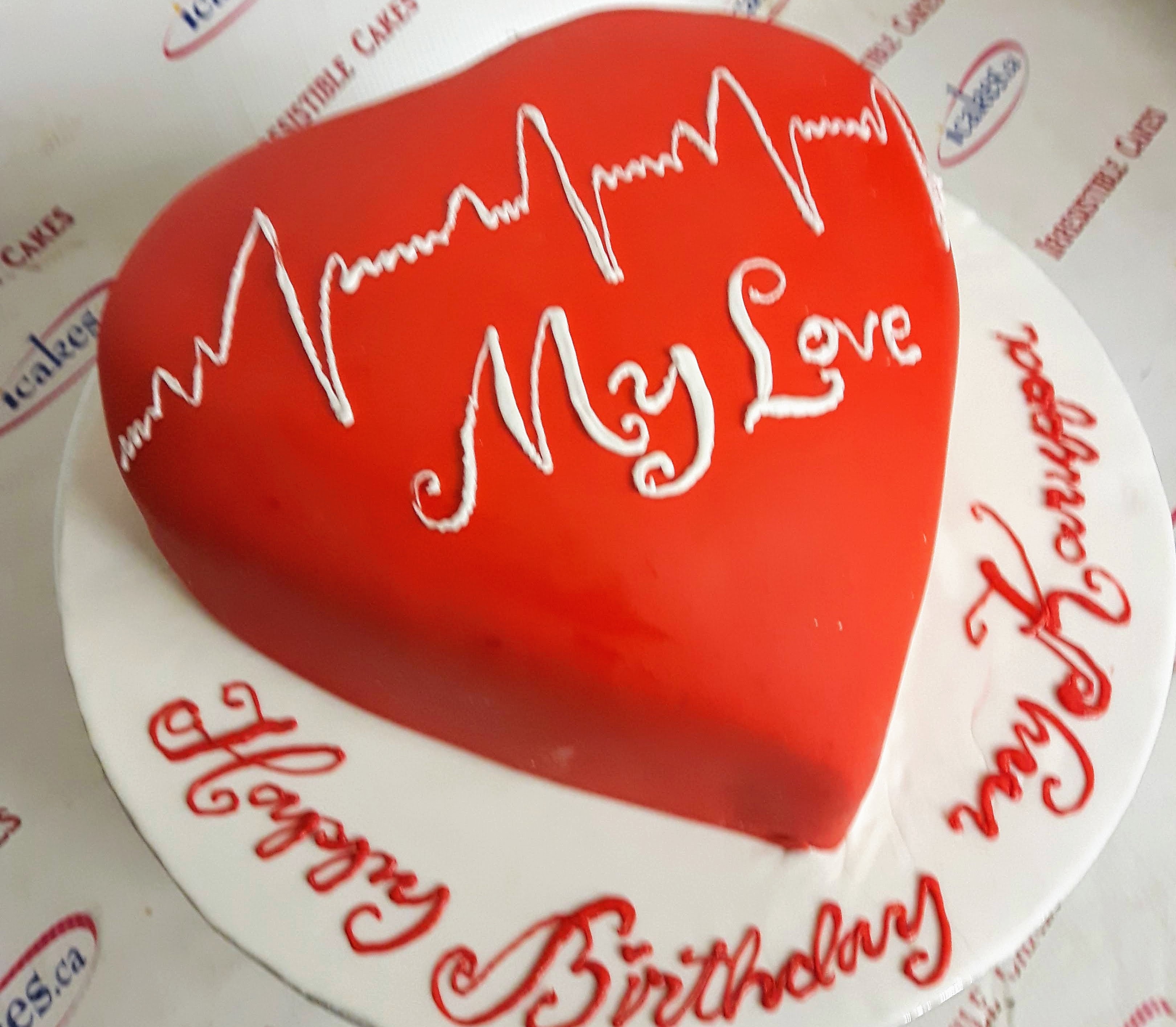 Mini Heart Shape Cake(Red) 200 Gms