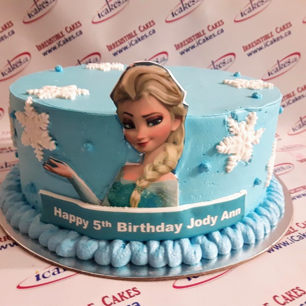 Frozen Elsa Anna high  side picture photo girl birthday cake
