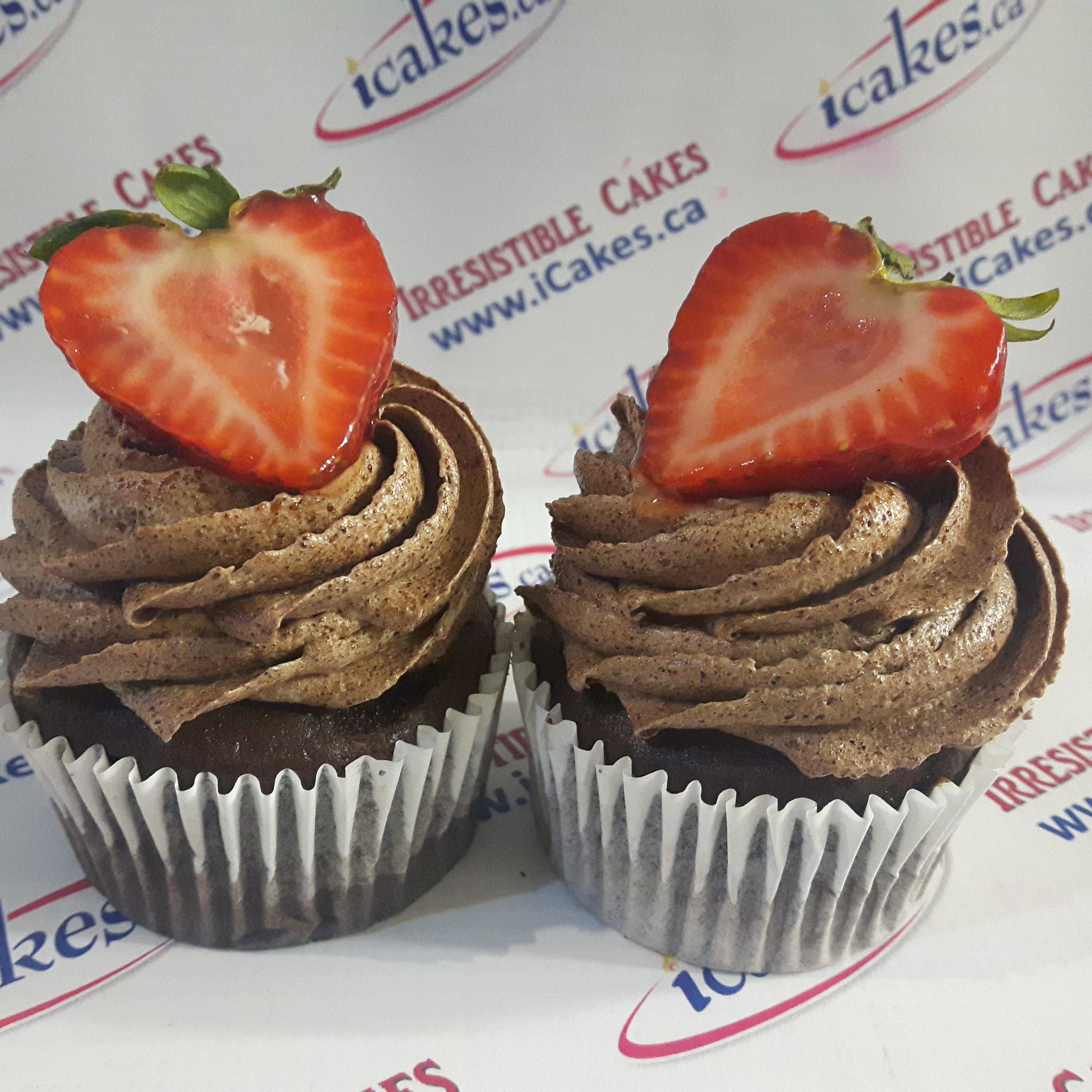 Chocolate Strawberry cupcakes from Irresistible Cakes Toronto